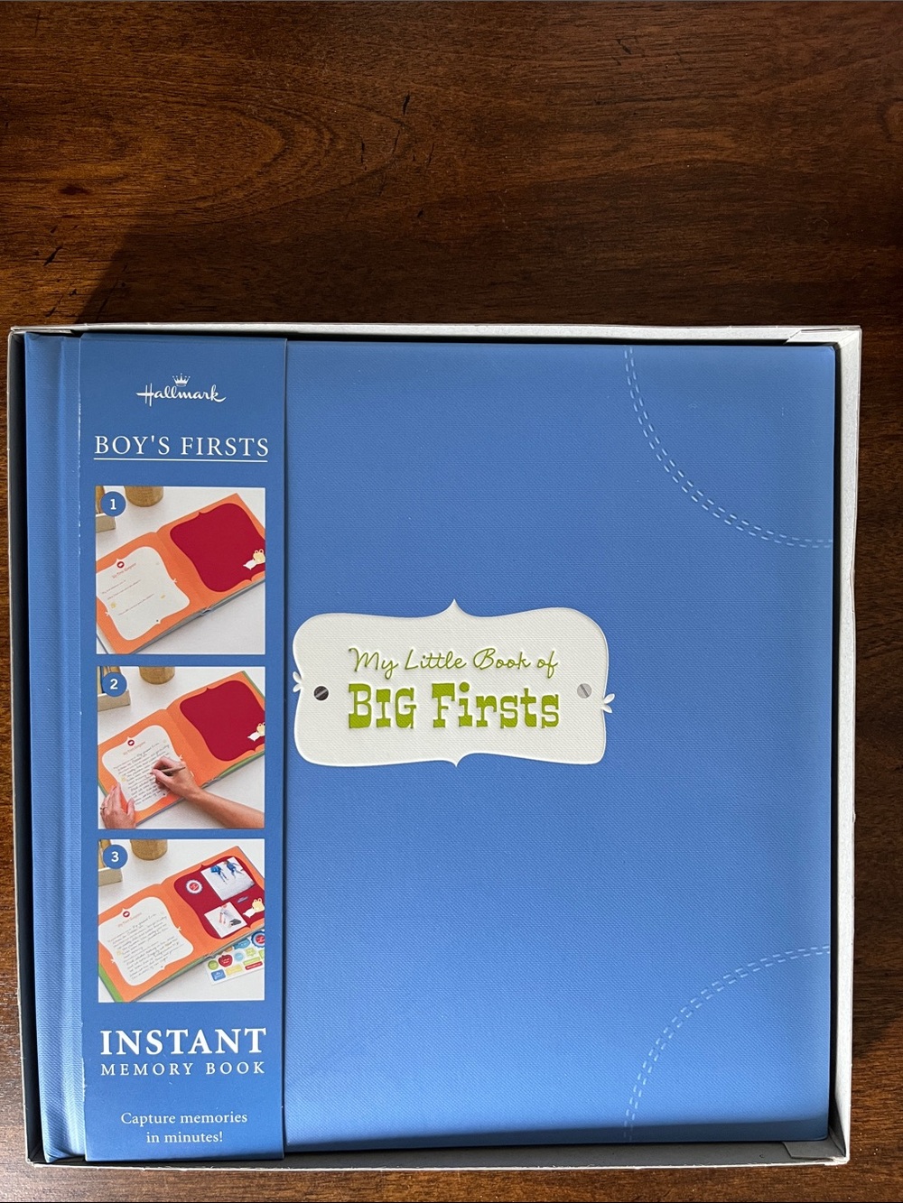 Hallmark Boy's Firsts Memory Book - Blue with Green Accent